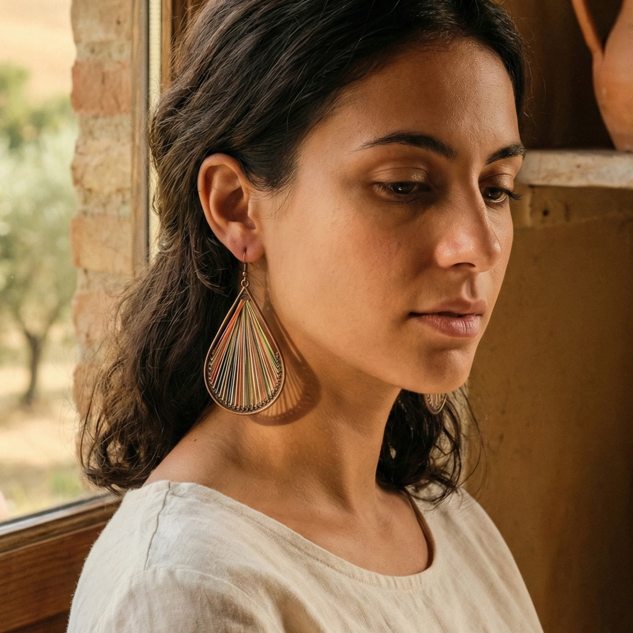 Woven Oasis Handmade Drop Earrings